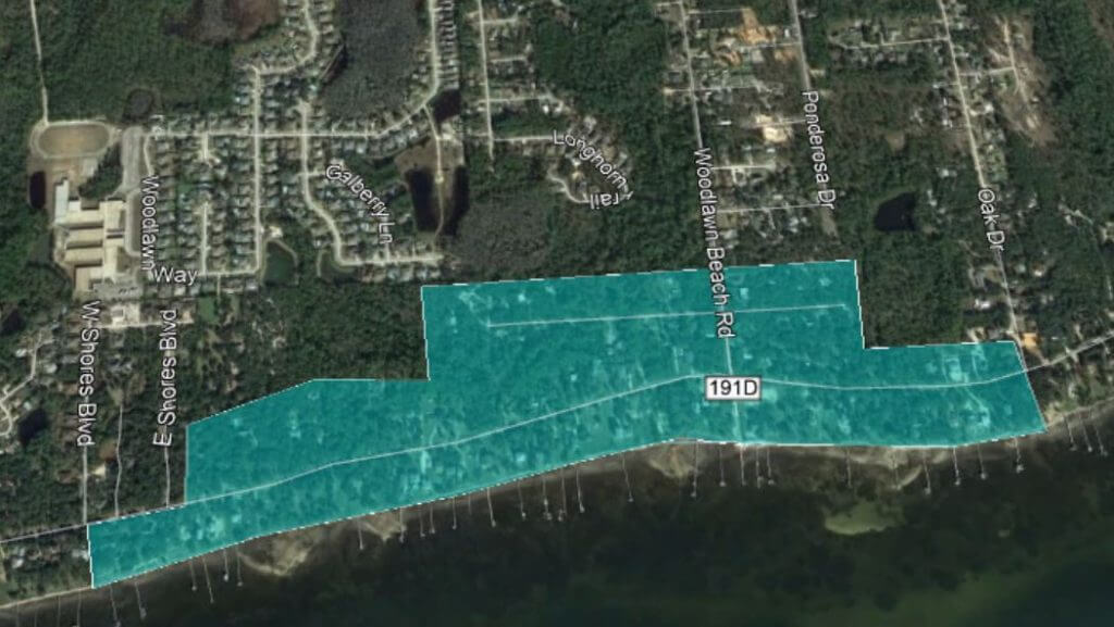 Soundside Drive- Septic to Sewer Project 2021 Area